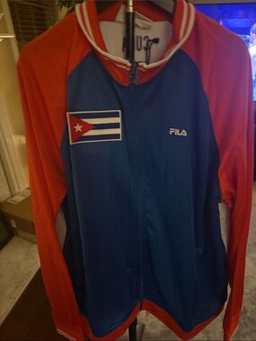 Fila Blue and Red Windbreaker Jacket